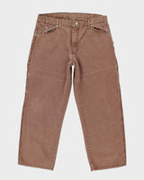 Vintage 2000's Dickies Heavyweight Faded Wide Leg Carpenter Trousers - W36 L25