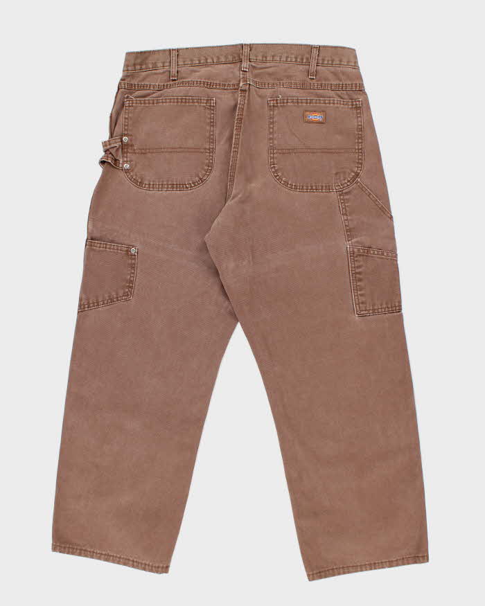 Vintage 2000's Dickies Heavyweight Faded Wide Leg Carpenter Trousers - W36 L25