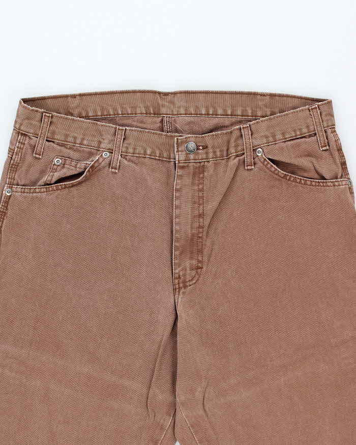 Vintage 2000's Dickies Heavyweight Faded Wide Leg Carpenter Trousers - W36 L25
