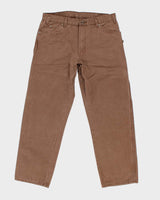 Vintage 2000's Dickies Heavyweight Faded Wide Leg Carpenter Trousers - W34 L29