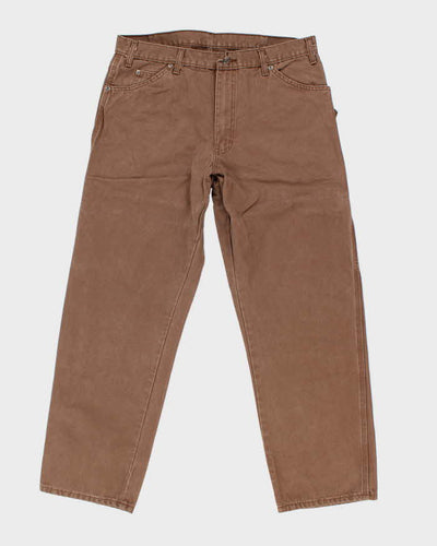 Vintage 2000's Dickies Heavyweight Faded Wide Leg Carpenter Trousers - W34 L29