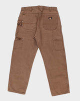 Vintage 2000's Dickies Heavyweight Faded Wide Leg Carpenter Trousers - W34 L29