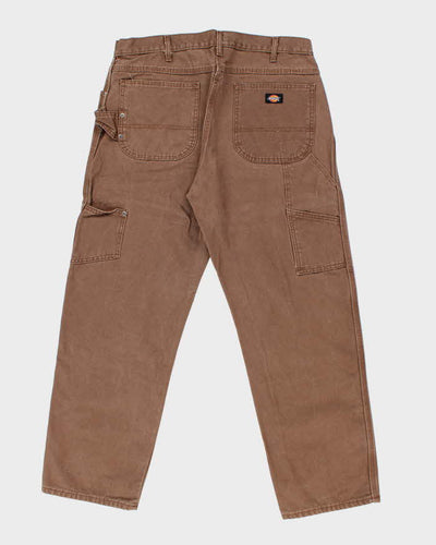 Vintage 2000's Dickies Heavyweight Faded Wide Leg Carpenter Trousers - W34 L29