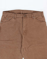 Vintage 2000's Dickies Heavyweight Faded Wide Leg Carpenter Trousers - W34 L29
