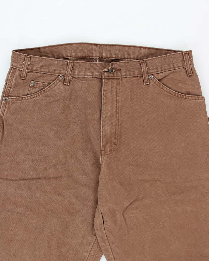 Vintage 2000's Dickies Heavyweight Faded Wide Leg Carpenter Trousers - W34 L29