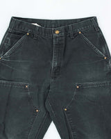 Vintage 90's Carhartt Heavyweight Faded Double Knee Carpenter Trousers - W30 L30