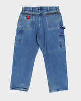 Vintage Wrangler Heavyweight Dark Wash Double Knee Denim Carpenter Jeans - W36 L30