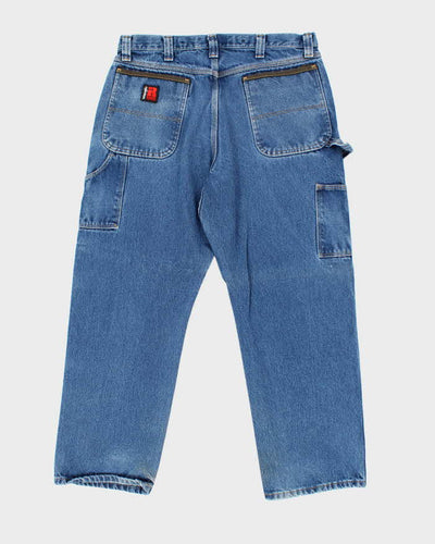Vintage Wrangler Heavyweight Dark Wash Double Knee Denim Carpenter Jeans - W36 L30
