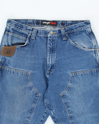 Vintage Wrangler Heavyweight Dark Wash Double Knee Denim Carpenter Jeans - W36 L30