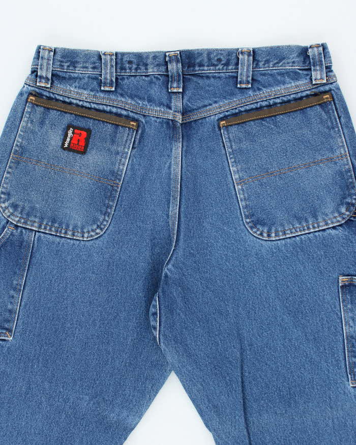 Vintage Wrangler Heavyweight Dark Wash Double Knee Denim Carpenter Jeans - W36 L30