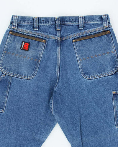 Vintage Wrangler Heavyweight Dark Wash Double Knee Denim Carpenter Jeans - W36 L30