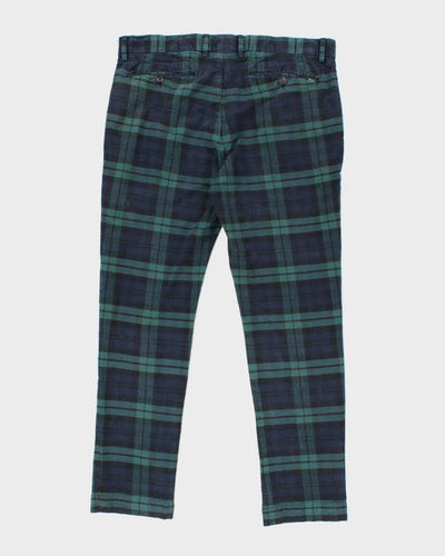 Vintage 2000's Ralph Lauren Tartan Tapered Chino Trousers - W36 L28