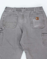 Vintage 2000's Carhartt Lined Single Knee Carpenter Trousers - W34 L32