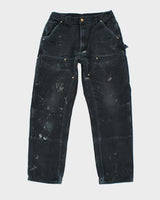 Vintage Carhartt Paint Splatted Double Knee Carpenter Trousers - W28 L29