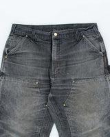 Vintage Carhartt Faded Black Double Knee Carpenter Trousers - W32 L25