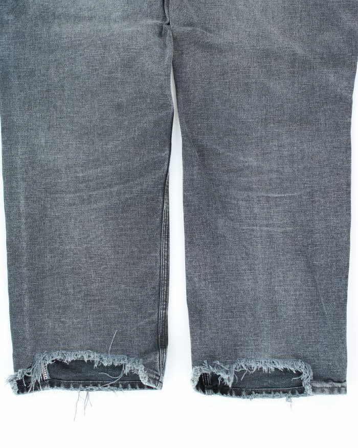 Vintage Carhartt Faded Black Double Knee Carpenter Trousers - W34 L32