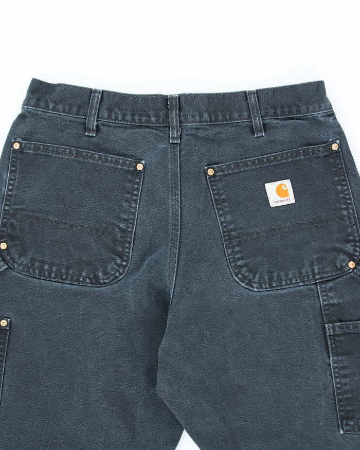 Vintage Carhartt Faded Black Double Knee Carpenter Trousers - W28 L28