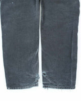Vintage Carhartt Faded Black Double Knee Carpenter Trousers - W31 L28