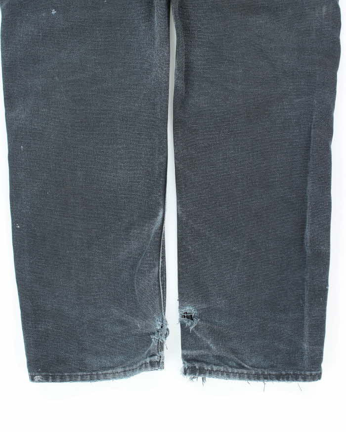 Vintage Carhartt Faded Black Double Knee Carpenter Trousers - W31 L28