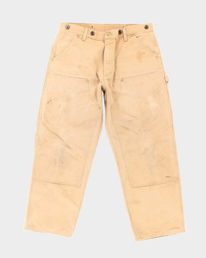 Vintage Carhartt Faded Heavyweight Double Knee Carpenter Trousers - W34 L27
