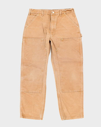 Vintage Carhartt Brown Heavyweight Double Knee Carpenter Trousers - W32 L28