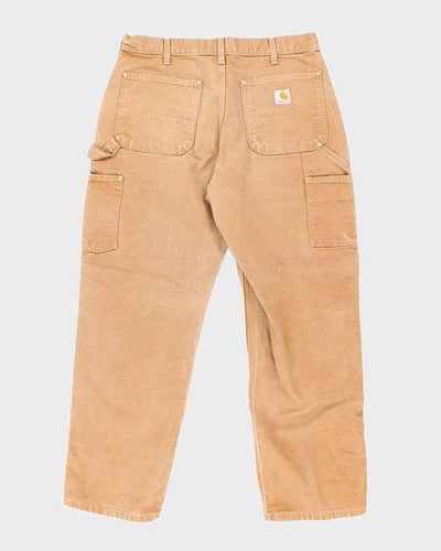 Vintage Carhartt Brown Heavyweight Double Knee Carpenter Trousers - W32 L28