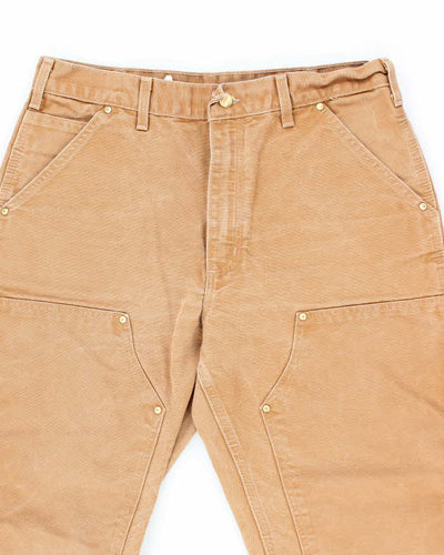 Vintage Carhartt Brown Heavyweight Double Knee Carpenter Trousers - W32 L28