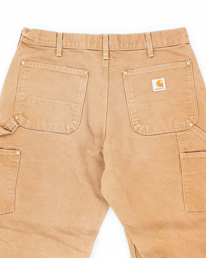 Vintage Carhartt Brown Heavyweight Double Knee Carpenter Trousers - W32 L28