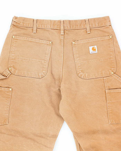 Vintage Carhartt Brown Heavyweight Double Knee Carpenter Trousers - W32 L28