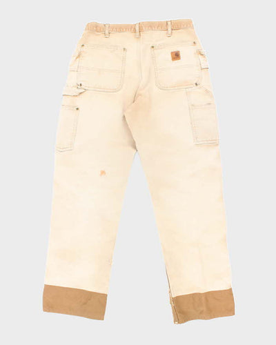 Vintage Carhartt Brown Heavyweight Double Knee Carpenter Trousers - W30 L31