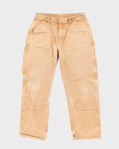 Vintage Carhartt Brown Heavyweight Double Knee Carpenter Trousers - W32 L28