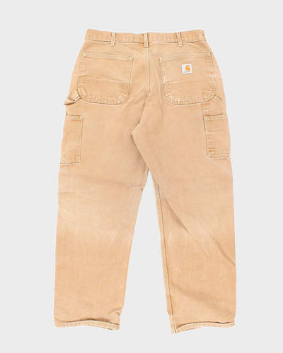 Vintage Carhartt Brown Heavyweight Double Knee Carpenter Trousers - W32 L28