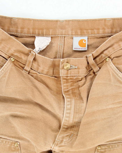 Vintage Carhartt Brown Heavyweight Double Knee Carpenter Trousers - W32 L28
