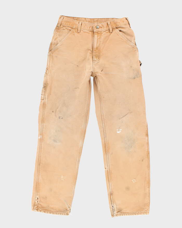 Vintage Carhartt Brown Lined Single Knee Carpenter Trousers - W30 L30