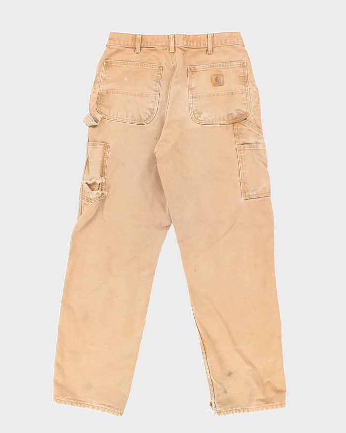 Vintage Carhartt Brown Lined Single Knee Carpenter Trousers - W30 L30