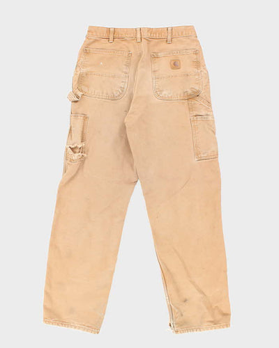 Vintage Carhartt Brown Lined Single Knee Carpenter Trousers - W30 L30