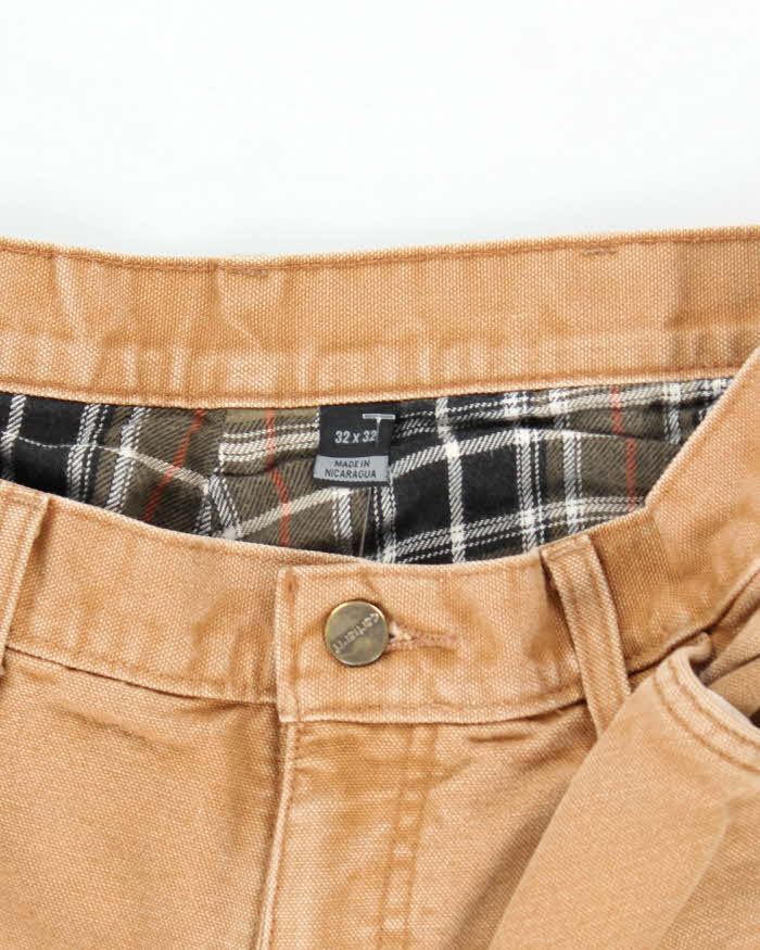 Vintage Carhartt Brown Lined Single Knee Carpenter Trousers - W30 L30