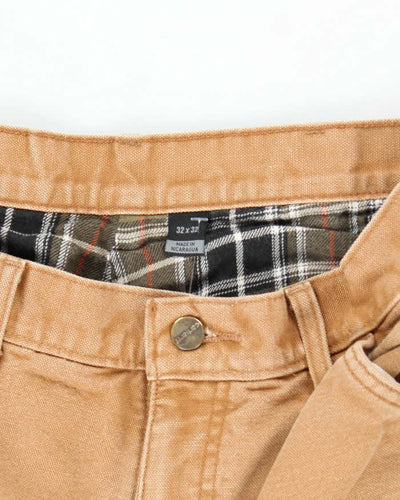 Vintage Carhartt Brown Lined Single Knee Carpenter Trousers - W30 L30