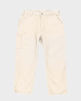 Vintage Carhartt Beige Single Knee Carpenter Trousers - W35 L30
