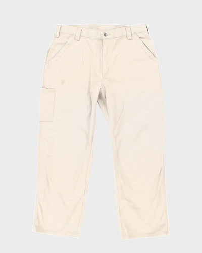 Vintage Carhartt Beige Single Knee Carpenter Trousers - W35 L30