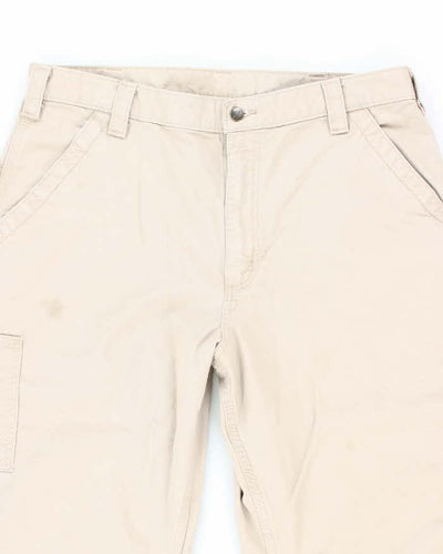 Vintage Carhartt Beige Single Knee Carpenter Trousers - W35 L30
