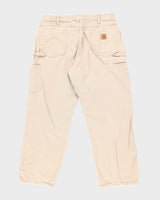 Vintage Carhartt Beige Single Knee Carpenter Trousers - W32 L28