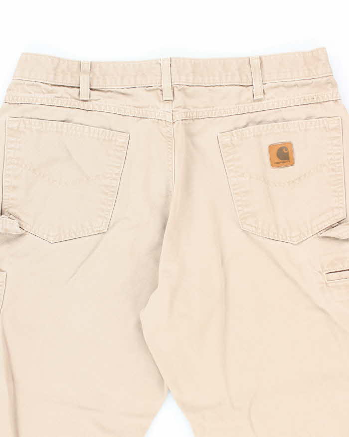 Vintage Carhartt Beige Single Knee Carpenter Trousers - W32 L28