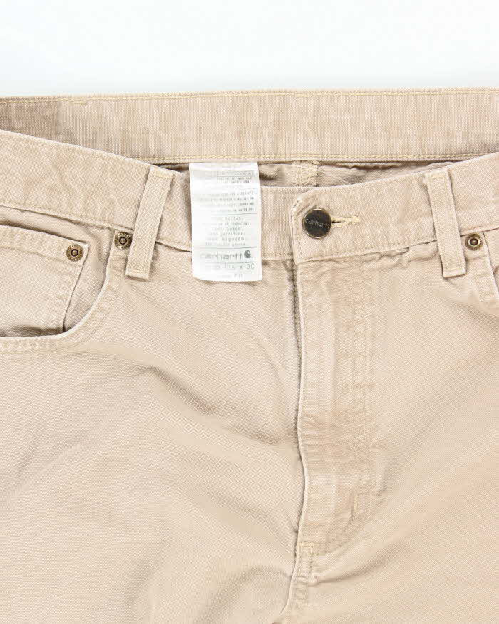 Vintage Carhartt Beige Single Knee Carpenter Trousers - W32 L28