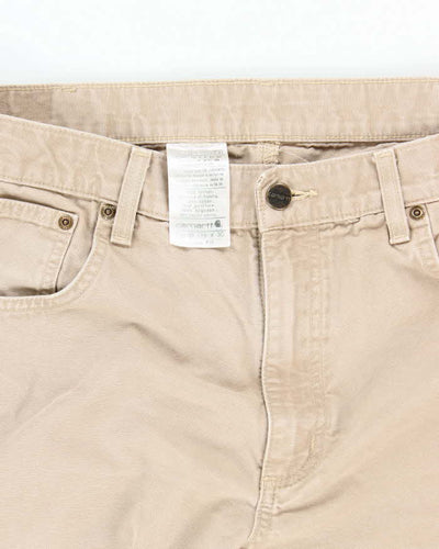 Vintage Carhartt Beige Single Knee Carpenter Trousers - W32 L28