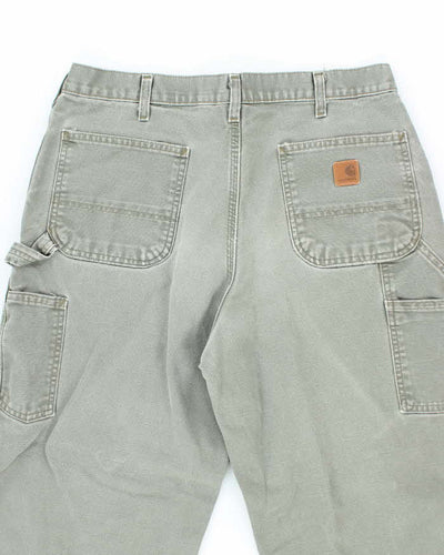 Vintage Carhartt Green Single Knee Carpenter Trousers - W32 L31