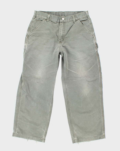 Vintage Carhartt Green Single Knee Carpenter Trousers - W32 L26