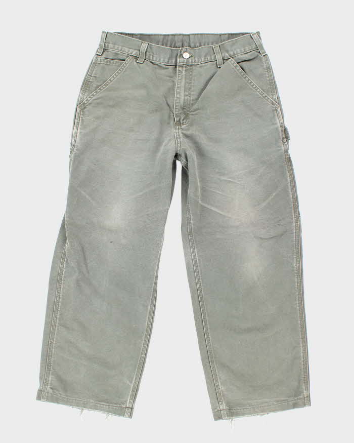Vintage Carhartt Green Single Knee Carpenter Trousers - W32 L26