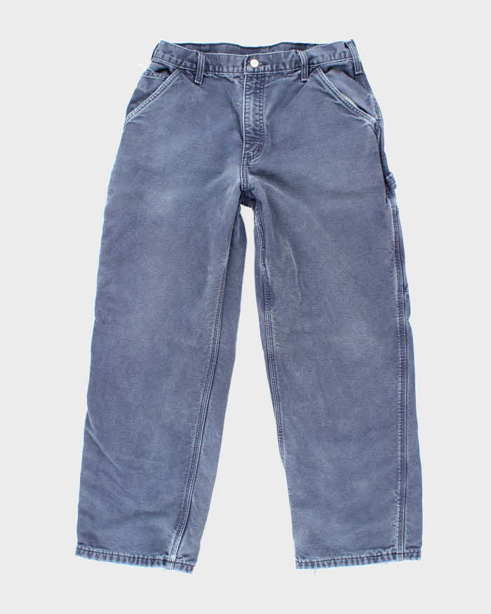 Vintage Carhartt Blue Single Knee Carpenter Trousers - W32 L28