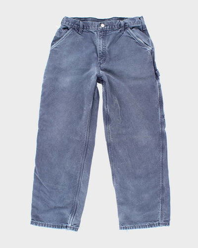 Vintage Carhartt Blue Single Knee Carpenter Trousers - W32 L28